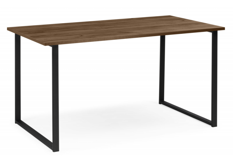 Стол деревянный Лиман 140 х 80 дуб крафт табачный / черный матовый (80x75). 