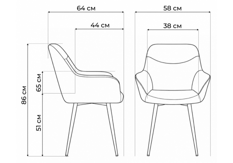Стул на металлокаркасе Флюид 360 темно-серый (zd 995) / черный (58x64x86)