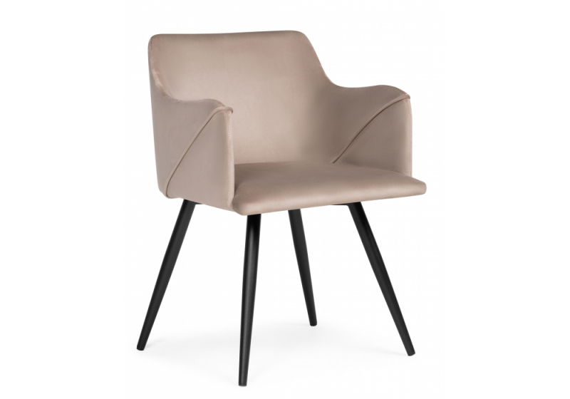 Стул на металлокаркасе Эджелл латте / черный (53x53x86). 