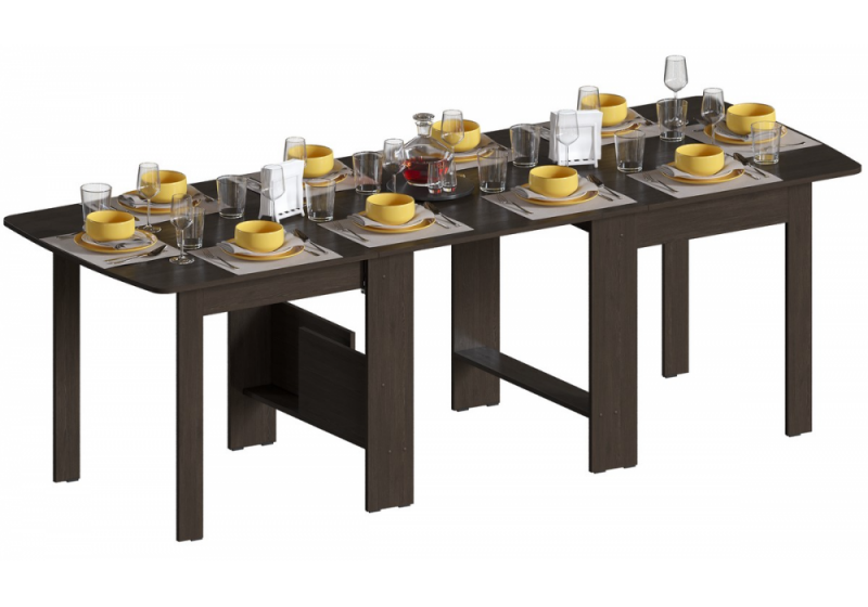 Стол деревянный раздвижной ДЕР СтК-7 венге (34,2x78,5). 