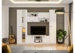 Готовая гостиная Бертелена белое дерево / белое дерево (240x45x210)